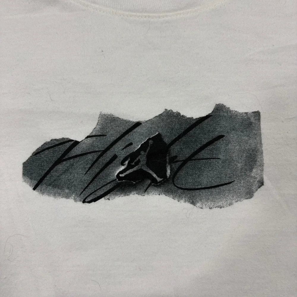 Jordan Flight Long Sleeve Graphic T-Shirt Mens Medium White Jumpman Logo Tee ws